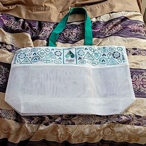 Carnival Cruise Line Mesh White & Green Beach Bag/Large Tote w/ Casino Logo NEW